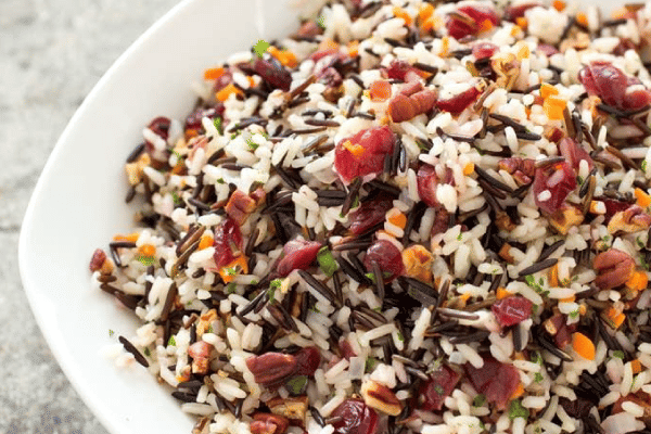 Wild Rice Pilaf with Cranberries and Almonds