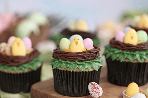 Easter Egg Nest Cupcakes
