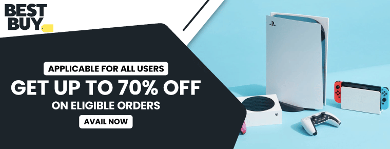 Get up to 70% off on eligible orders with Best Buy Sale