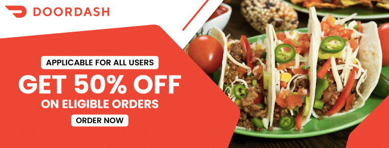 Doordash Sale | Get 50% Off on Eligible Orders