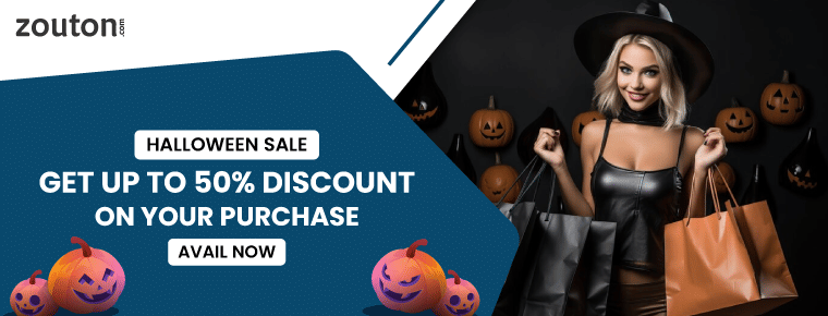 Get up to 50% discount on your purchase with Halloween Sale