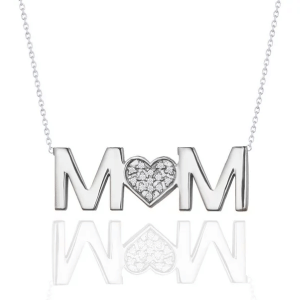 JeenMata MOM Moissanite Pendant Necklace