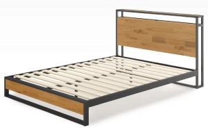 Suzanne Metal and Wood Platform Bed Frame