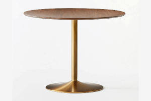 Odyssey Brass/Wood Dining Table