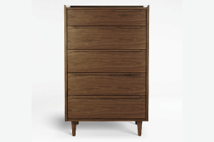 Tate Walnut 5-Drawer Chest