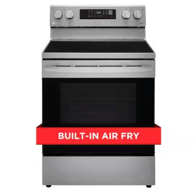 LG 30 in. 6.3 cu. ft. Smart Wi-Fi Enabled Fan Convection Electric Range Oven with AirFry and EasyClean