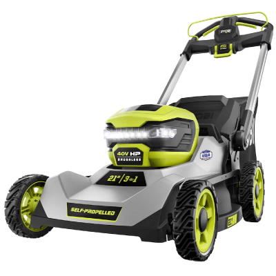RYOBI 40V HP Brushless 21 in. Cordless Battery Walk Behind Self-Propelled Lawn Mower