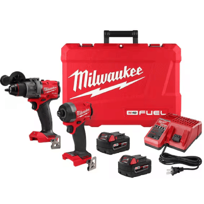 Milwaukee M18 FUEL 18V Lithium-Ion Brushless Cordless Hammer Drill and Impact Driver Combo Kit