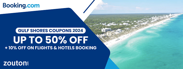 Booking.Com Gulf Shores Coupons 2024 | Up To 50% + 10% Off On Flights & Hotels Bookings