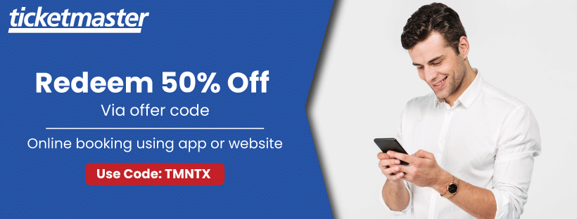 Redeem 50% Off Ticketmaster offer code