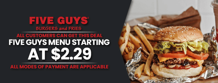 Five Guys Menu | Starting At $2.29