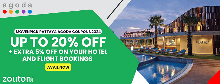 Movenpick Pattaya Agoda Coupons 2024 | Up To 20% off + Extra 5% off On Your Hotel and Flight Bookings