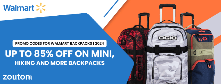 Promo Codes for Walmart Backpacks | July 2024 | Up to 85% off on Mini, Hiking and More Backpacks