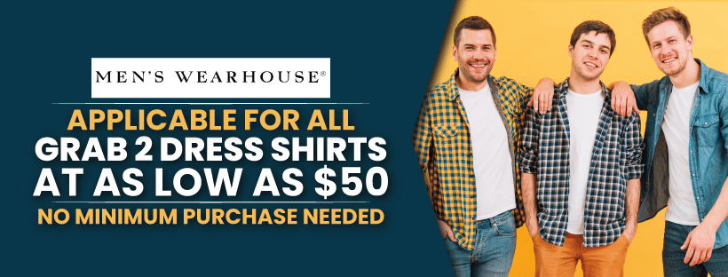 Men's Wearhouse In-Store Sales: 2 Dress Shirts For $50