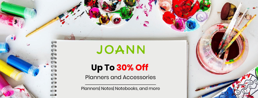 joann up to 30% off on planners and accessories