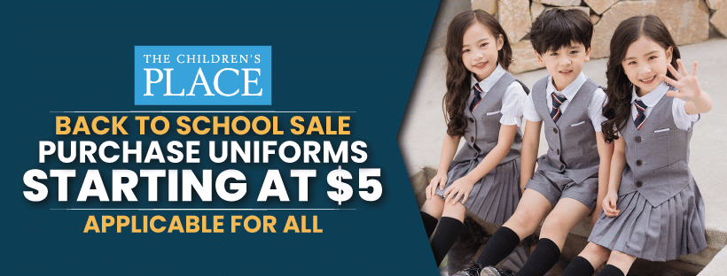 The Children’s Place Online Coupon | Uniforms Starting At $5