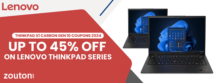 Lenovo ThinkPad X1 Carbon Gen 10 Coupons 2024 | Avail Up To 45% Off On Lenovo ThinkPad Series