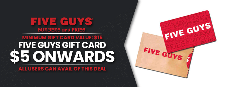 Five Guys Gift Card | $5 Onwards