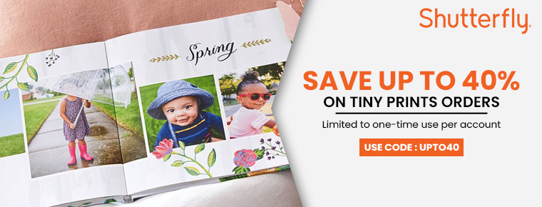 Save up to 40% on Tiny Prints Orders