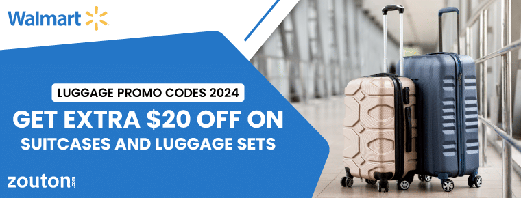Walmart Luggage Promo Codes | July 2024 | Get Extra $20 Off on Suitcases and Luggage Sets
