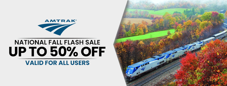 Amtrak National Fall Flash Sale | Up to 50% Off
