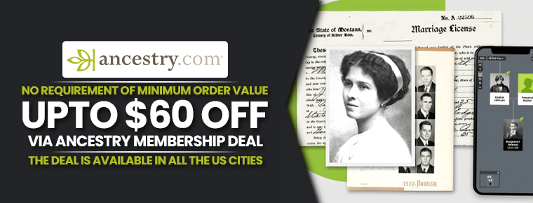 Upto $60 Off | Ancestry Membership Deal