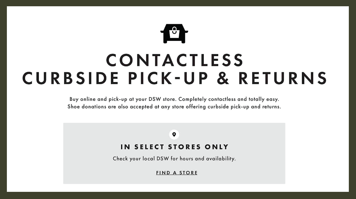 dsw return online orders in store