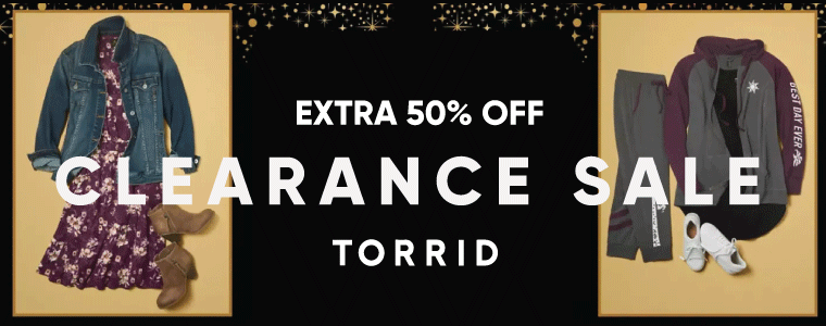  Torrid Clearance Sale offer: Extra  50% off