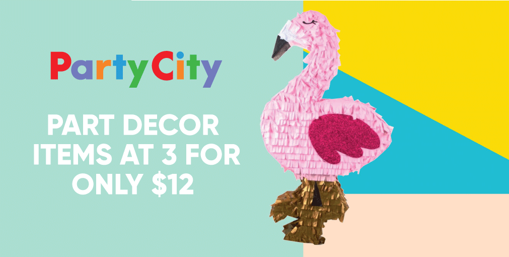 Party Décor Items at 3 for only $12