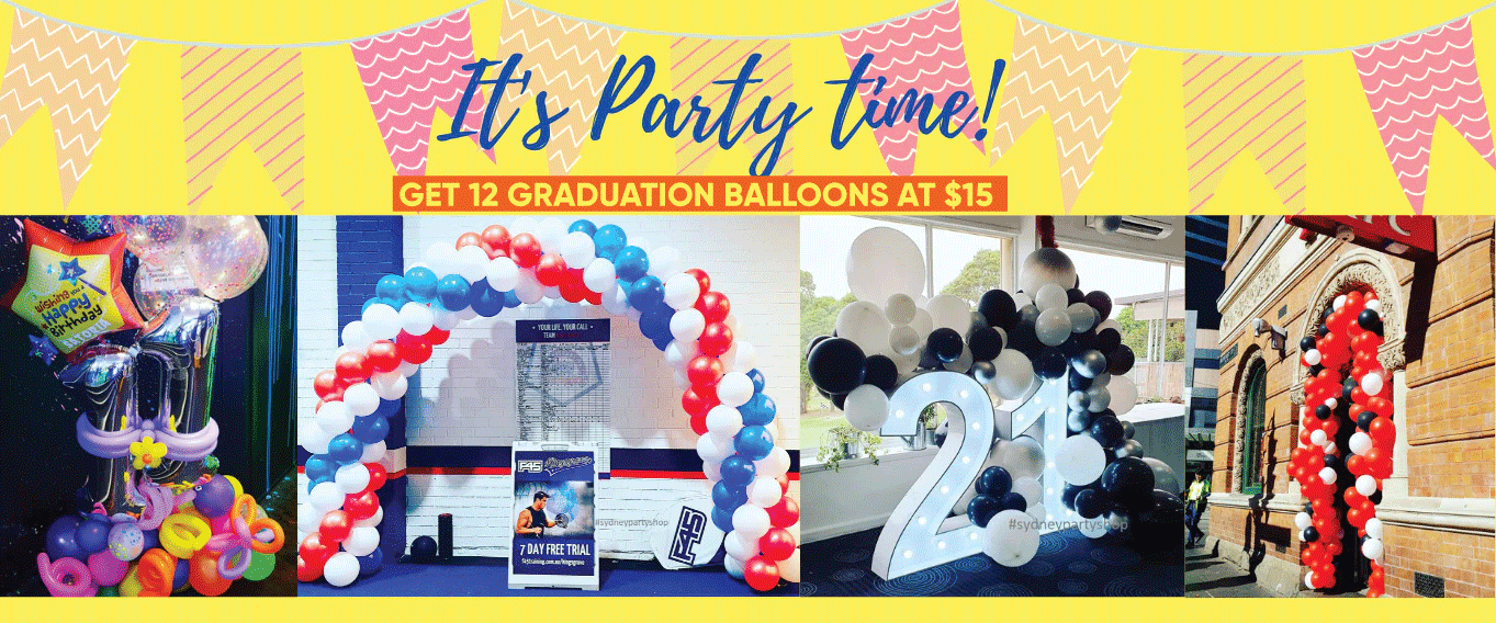 Graduation Balloons at only $15 for 12