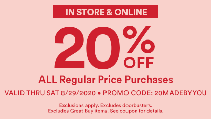 Avail 20% OFF: Regular Priced Items