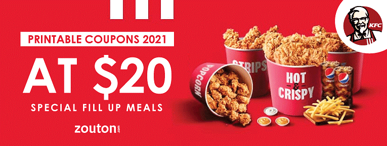 KFC Printable Coupons 2022 (April Specials): Get KFC Menu Items
