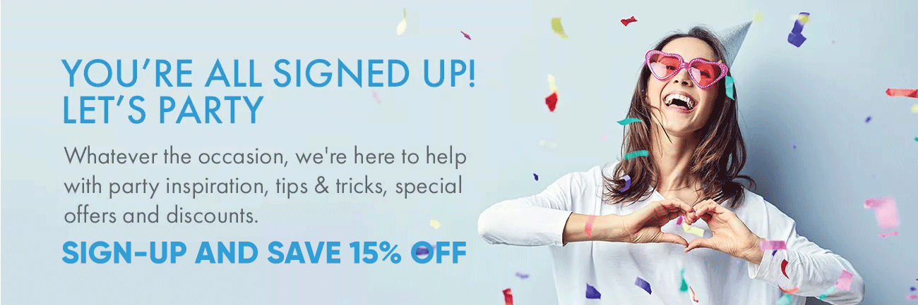 Sign-up and save 15%