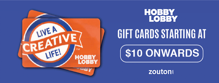 Hobby Lobby Gift Card Coupon (July 2021): $10 Gift Cards + 40% Discount