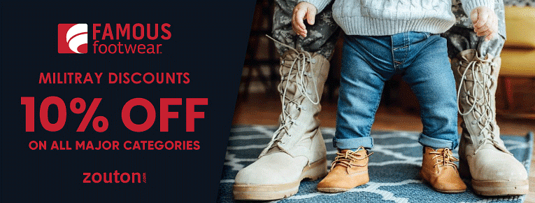 10% | Famous Footwear Military Discount | June 2021| Famous Footwear