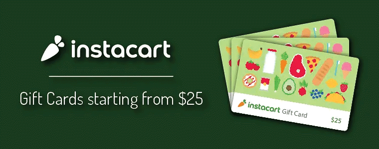 gift card offer: Staring from $25