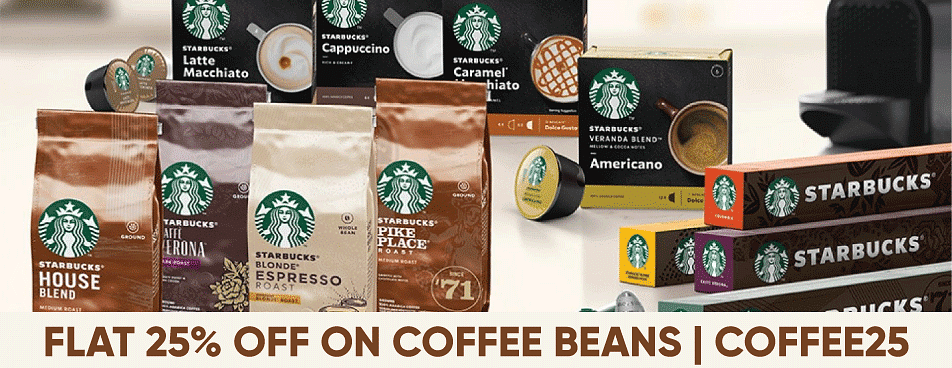 Starbucks Deals Today Flat 25 Off On Whole Coffee Beans + Free