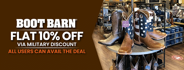 Boot Barn Military Discount (January 2022) | Get Flat 10% off on Boots ...