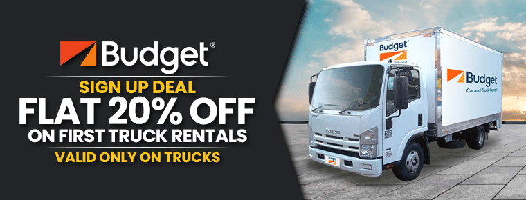 Flat 20% On First Truck Rentals| Sign Up Deal