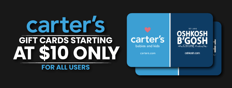 Carter’s Deal On Gift Cards | Starting From $ 10