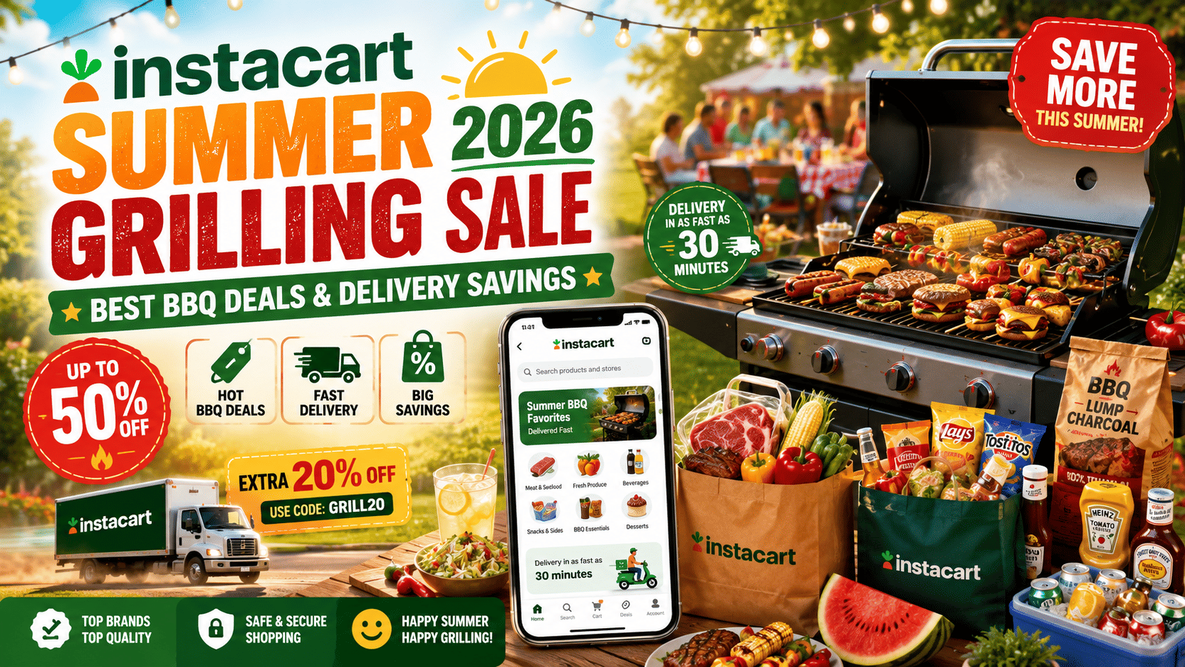 Instacart summer grilling sale 2026 best BBQ deals and delivery savings guide