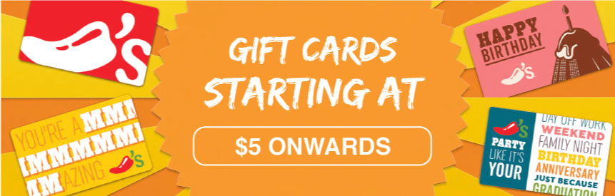 gift cards from $5