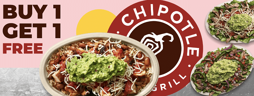 Chipotle Bogo Coupon Get Free Food Item With Burritos