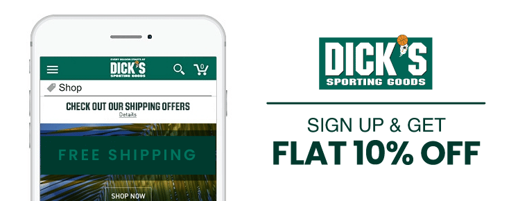 dick's sign up and get flat 10% off