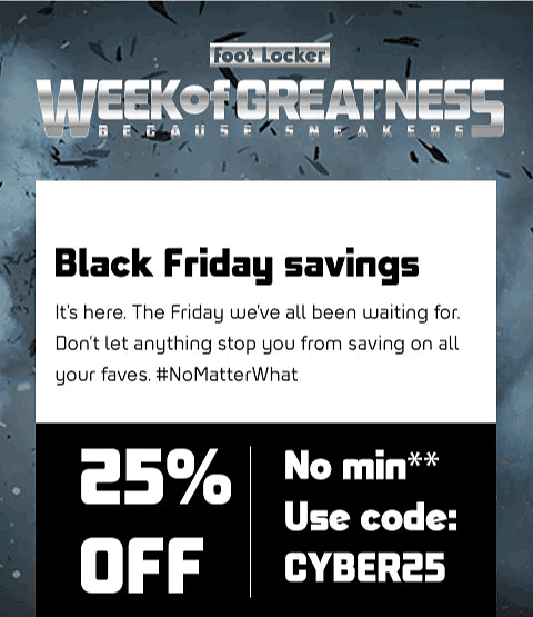 black friday shoe sales footlocker