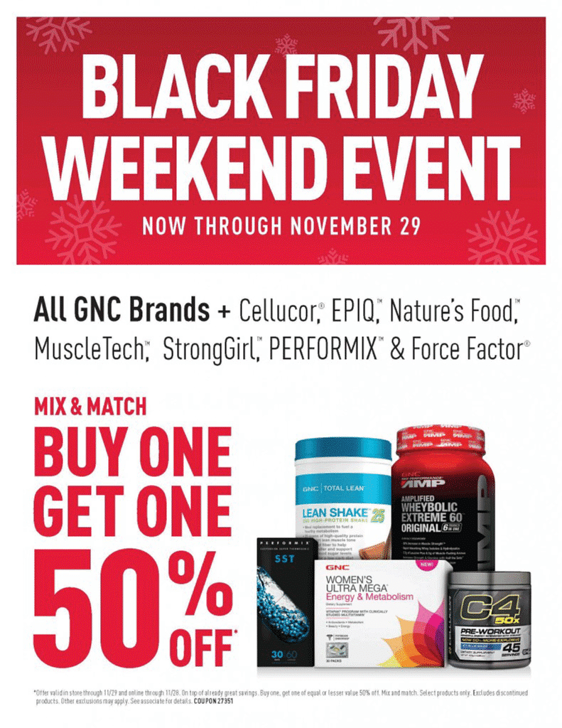 GNC Black Friday Sale 2020 Up To 50 Off On GNC Vitamins, Supplements