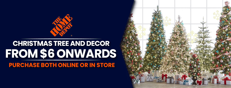 Home Depot Christmas Tree and Décor | Starting From $6