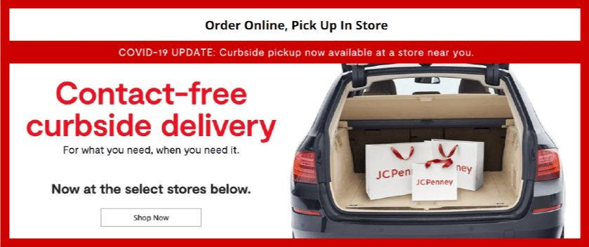 JCPenney curbside pickup