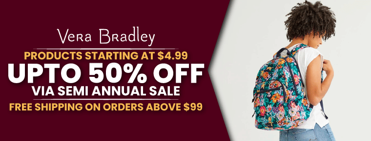 Get Upto 50% Off | Vera Bradley Semi Annual Sale