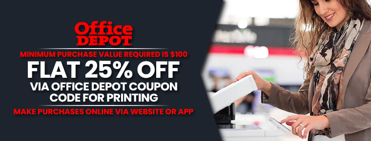 Flat 25% Off | Office Depot Coupon Code For Printing